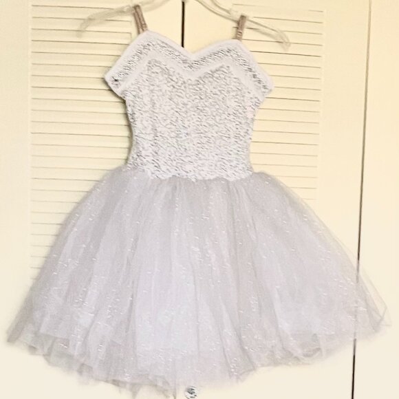 Curtain Call Other - ‘Curtain Call’ White Sparkly Child’s Gown/Theatrical Dress*